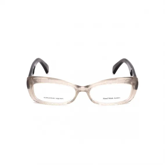 Alexander mcqueen Brillenfassung Alexander McQueen AMQ-4203-K6M Grau Beige Brille ohne Sehstrke Brillengestell