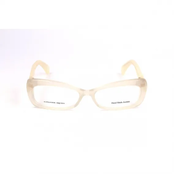 Alexander mcqueen Brillenfassung Alexander McQueen AMQ-4203-K6V Beige Gelb Brille ohne Sehstrke Brillengestell