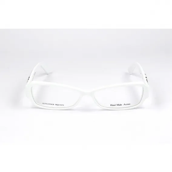 Alexander mcqueen Brillenfassung Alexander McQueen AMQ-4161-R2Y Rot Blau Wei Brille ohne Sehstrk Brillengestell