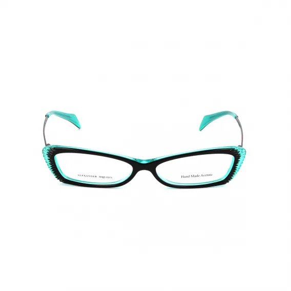 Alexander mcqueen Brillenfassung Alexander McQueen AMQ-4163-R2K Schwarz trkis Brille ohne Sehstr Brillengestell