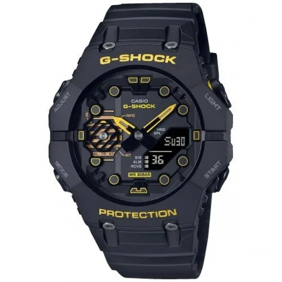 Casio Herrenuhr G-Shock OAK EVOLUTION - CAUTION YELLOW SERIE Schwarz  46 mm Harz Armbanduhr