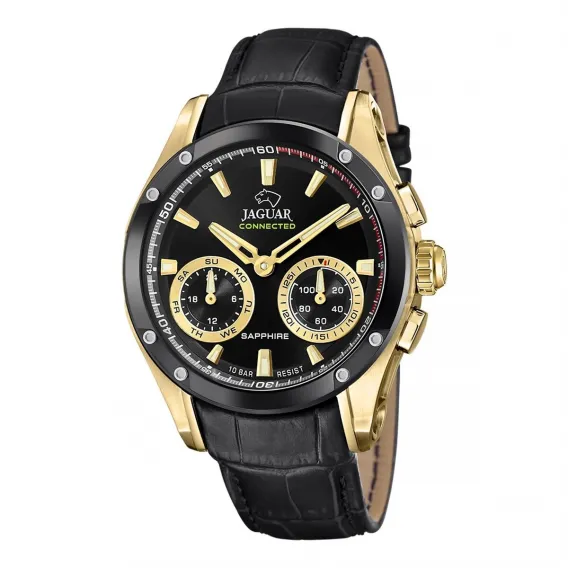 Jaguar Armbanduhr Herrenuhr J962/2 Schwarz Leder