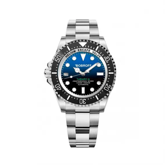 Bobroff Armbanduhr Herrenuhr BF0003i 42mm Edelstahl Blau