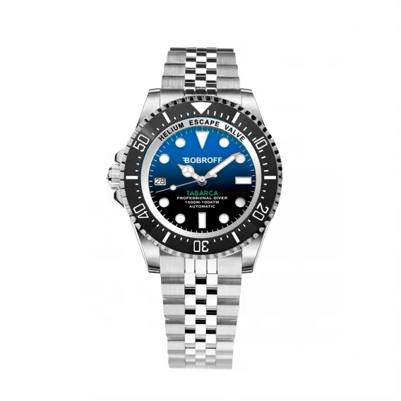 Bobroff Armbanduhr Herrenuhr BF0003iJ 42mm Edelstahl Blau