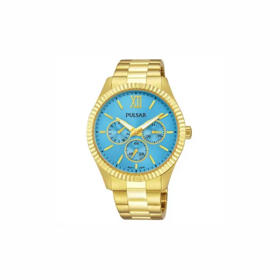 Pulsar Damenuhr Pulsar Kunststoff 6220X1 (40mm) Armbanduhr Uhr Blau