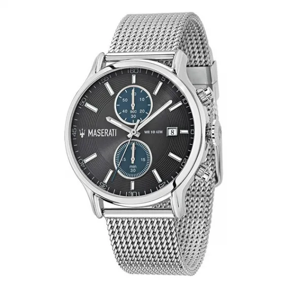 Maserati Herren-Edelstahl Armbanduhr Uhr R8873618003 (43mm) Quarzuhr wasserdicht