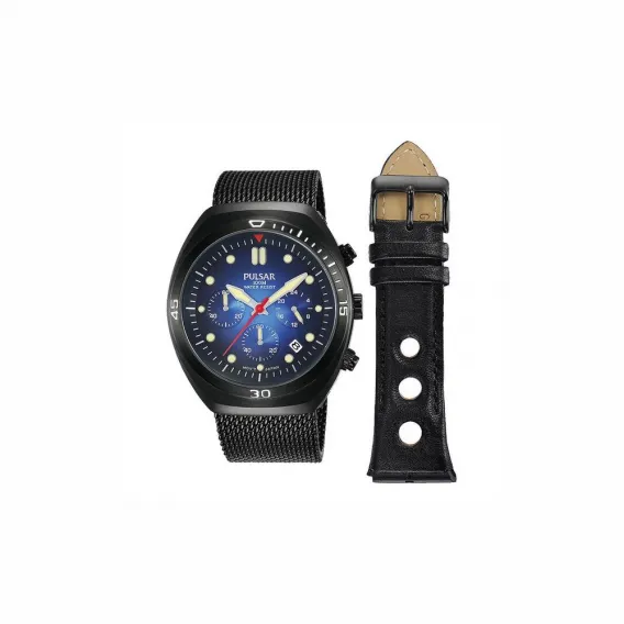 Pulsar Herrenuhr PT3951X2 (42mm) Armbanduhr Uhr Blau